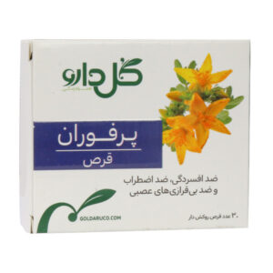 قرص گیاهی ضد افسردگی و اضطراب پرفوران گل دارو 30 عددی