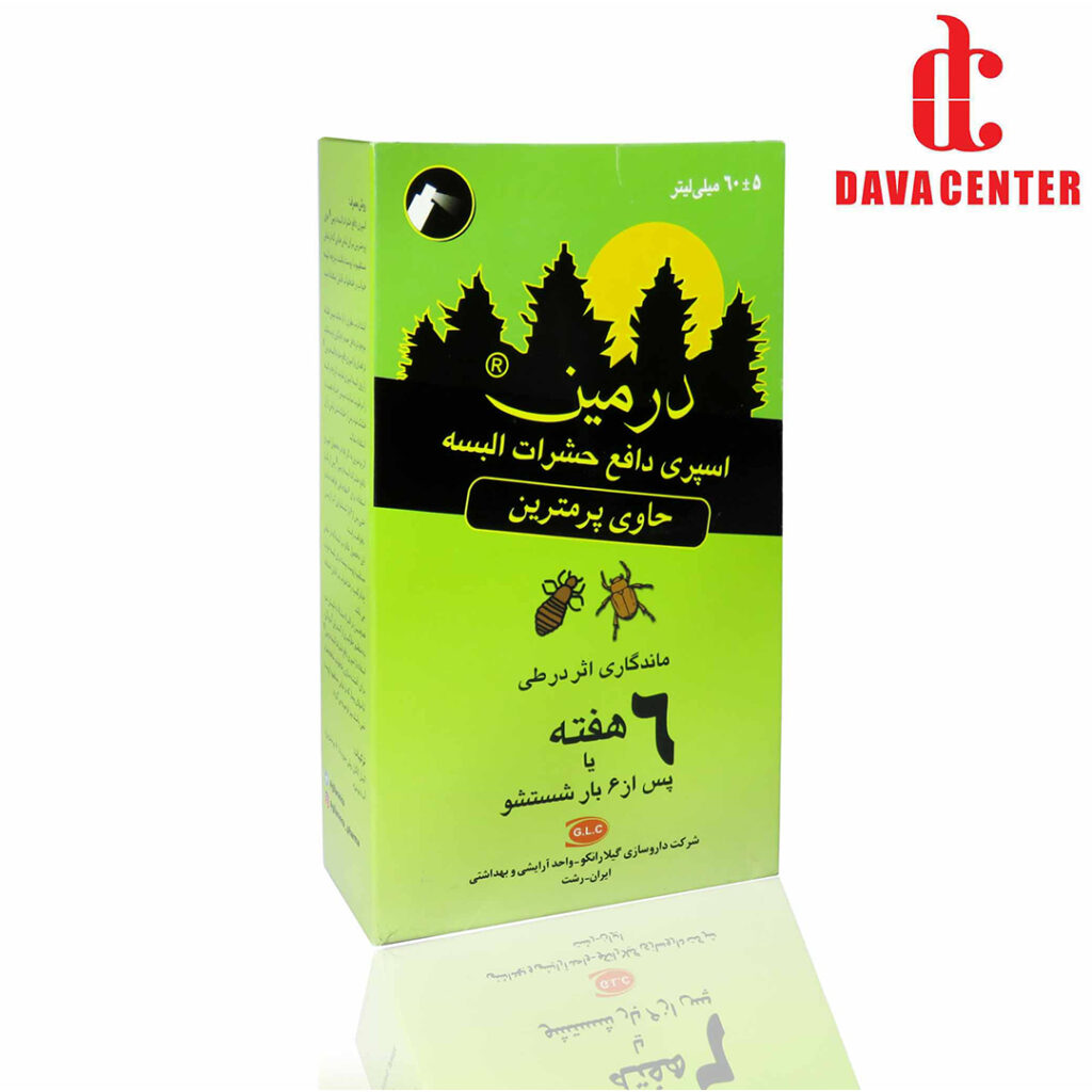 پشت اسپری دفع حشرات حاوی پرمترین درمین 60ml